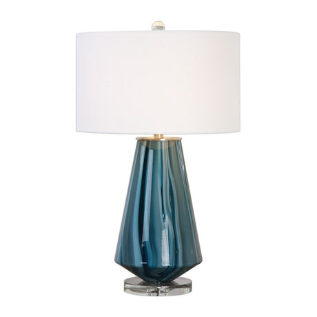 Uttermost Pescara Teal-Gray Glass Lamp - Home Elegance USA