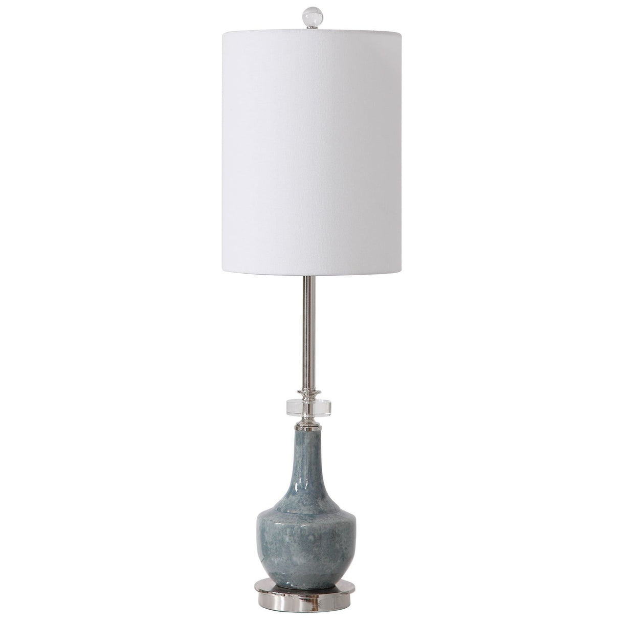 Uttermost Piers Mottled Blue Buffet Lamp - Home Elegance USA