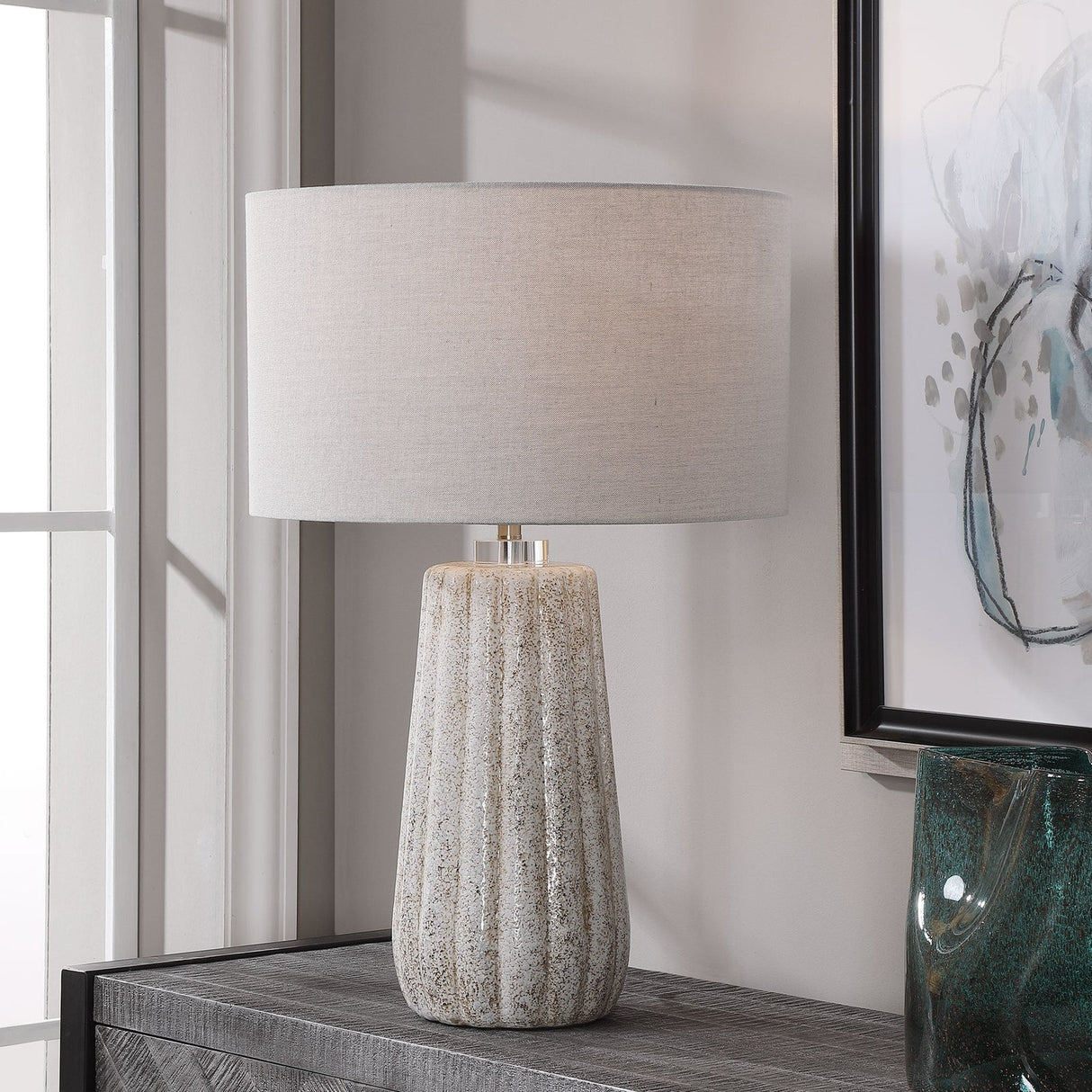 Uttermost Pikes Stone-Ivory Table Lamp - Home Elegance USA