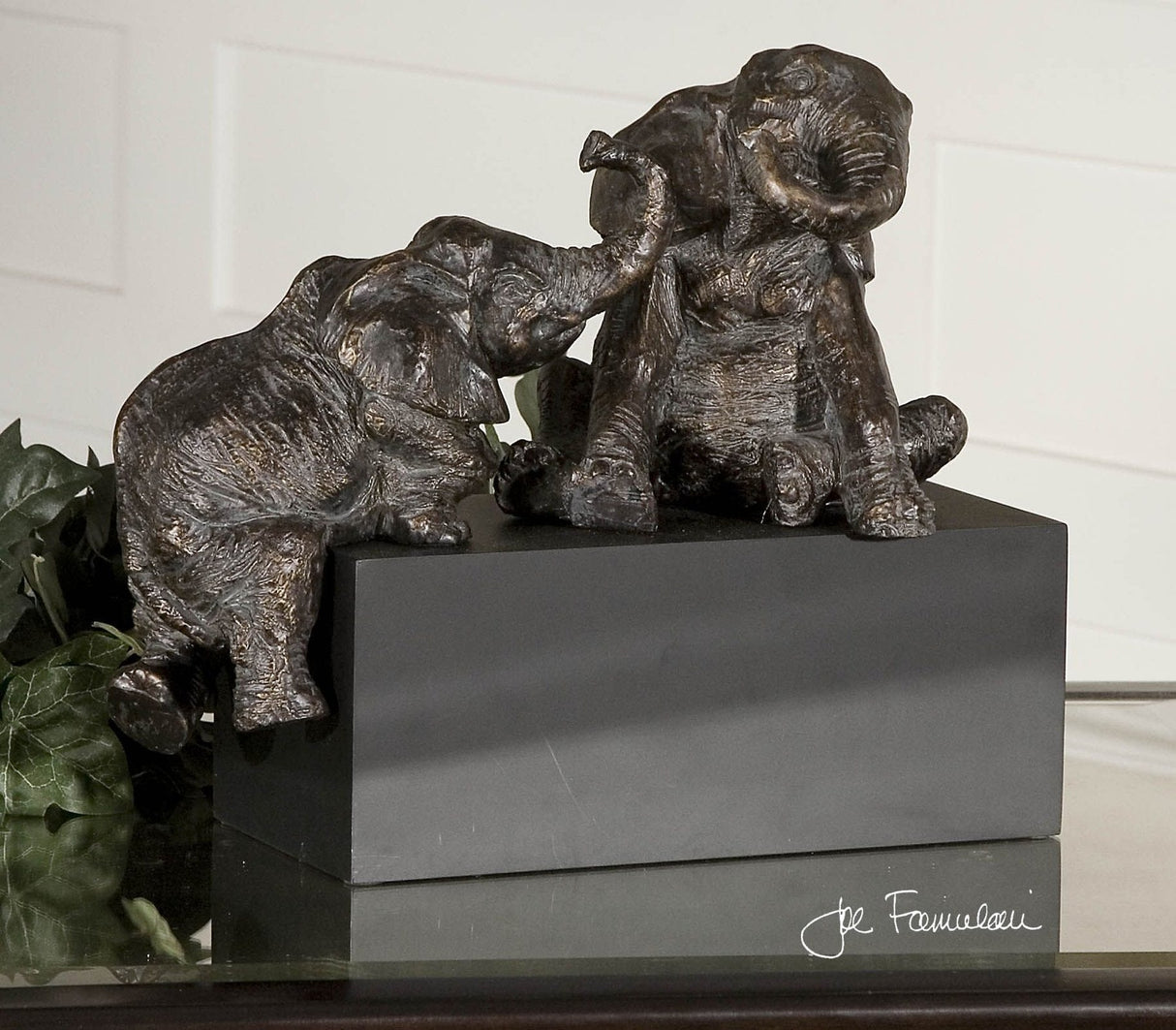 Uttermost Playful Pachyderms Bronze Figurines - Home Elegance USA