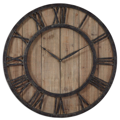 Uttermost Powell Wooden Wall Clock - Home Elegance USA