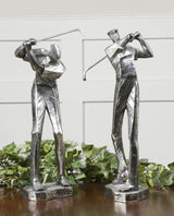 Uttermost Practice Shot Metallic Statues - Set Of 2 - Home Elegance USA