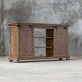 Uttermost Primalia Barn Door Media Console - Home Elegance USA