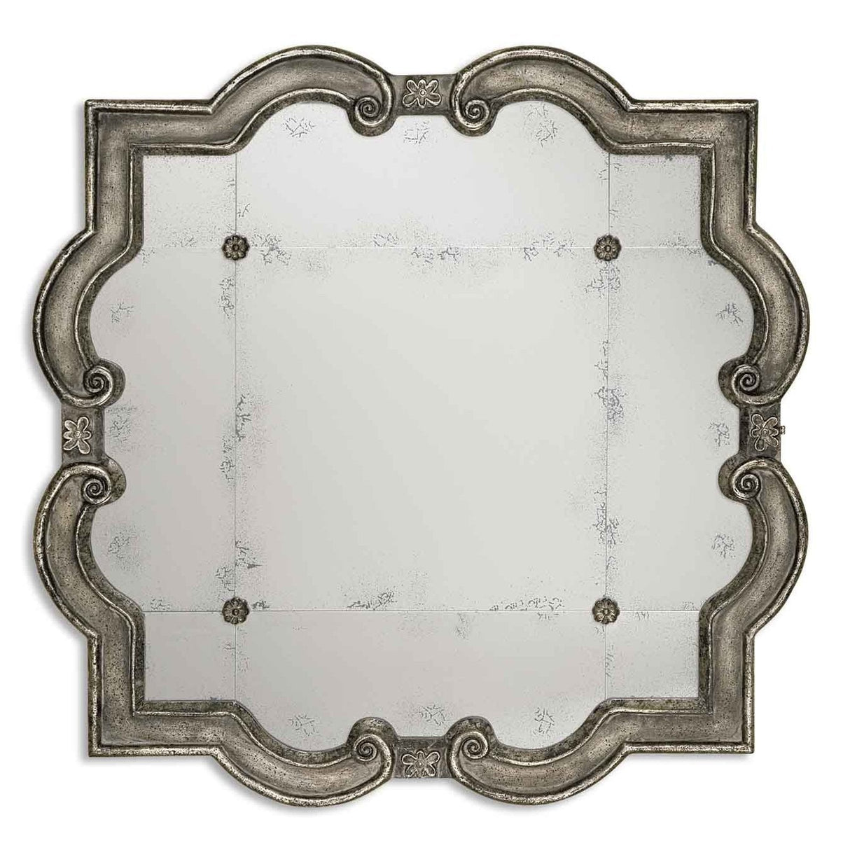 Uttermost Prisca Distressed Silver Mirror Small - Home Elegance USA