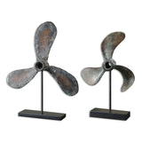 Uttermost Propellers Rust Sculptures - Set Of 2 - Home Elegance USA