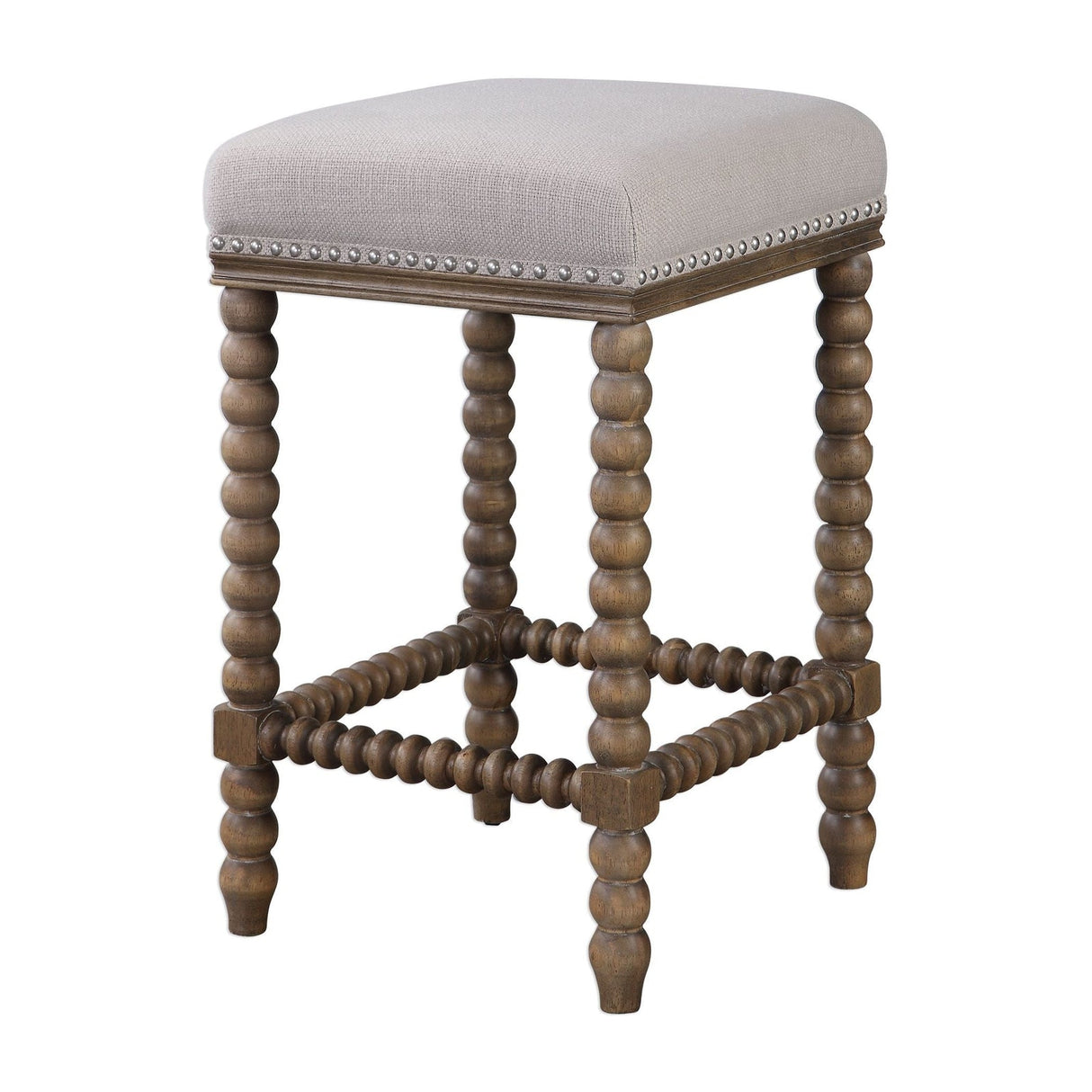 Uttermost Pryce Wooden Counter Stool - Home Elegance USA