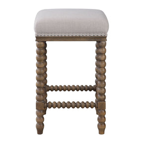 Uttermost Pryce Wooden Counter Stool - Home Elegance USA