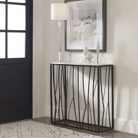 Uttermost Reed Travertine Console Table - Home Elegance USA