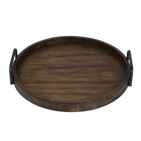 Uttermost Reine Round Wooden Tray - Home Elegance USA