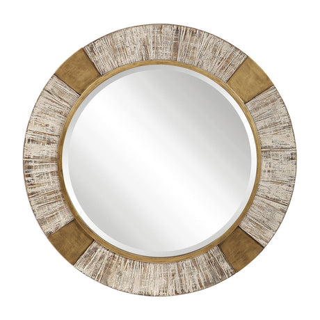 Uttermost Reuben Gold Round Mirror - Home Elegance USA