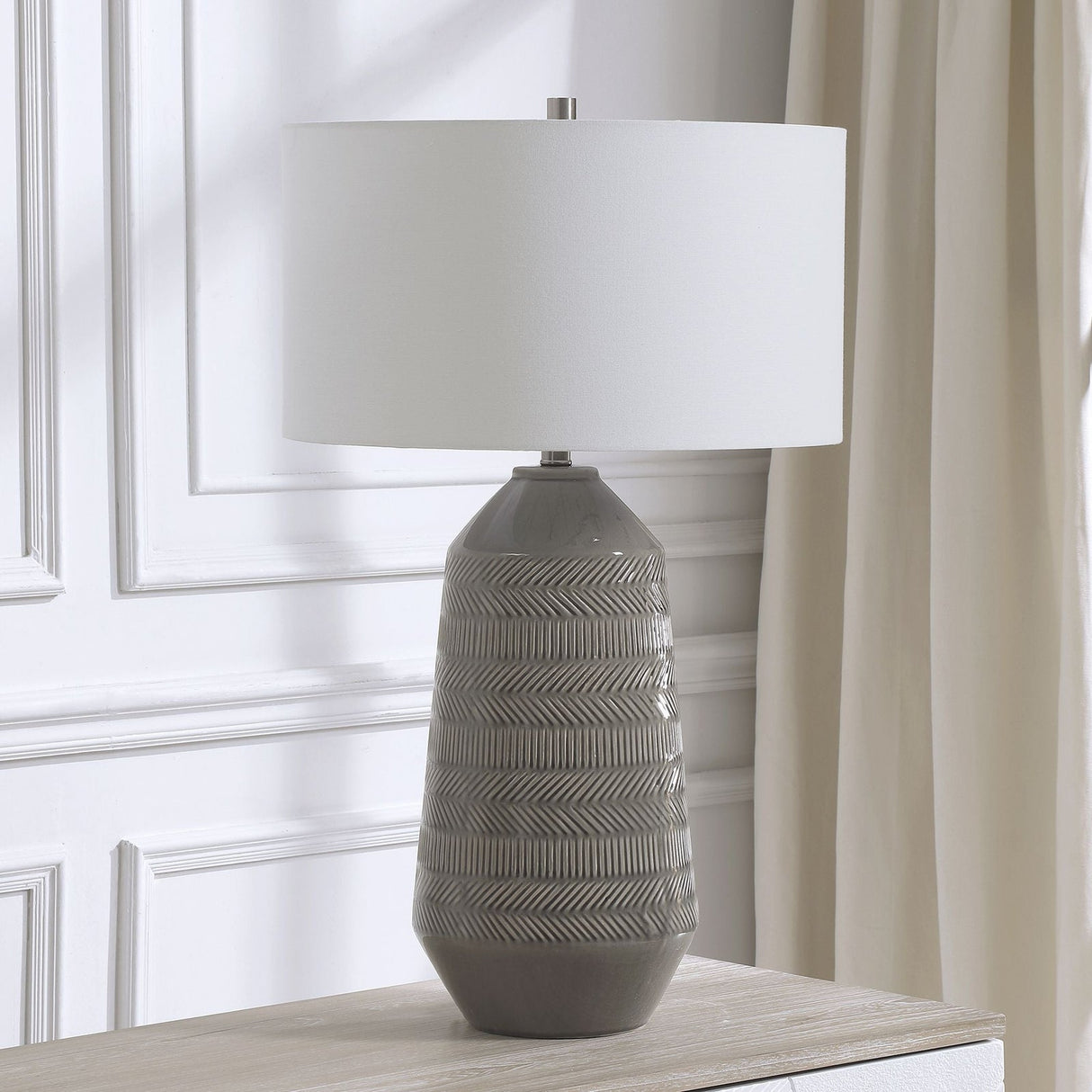 Uttermost Rewind Gray Table Lamp - Home Elegance USA