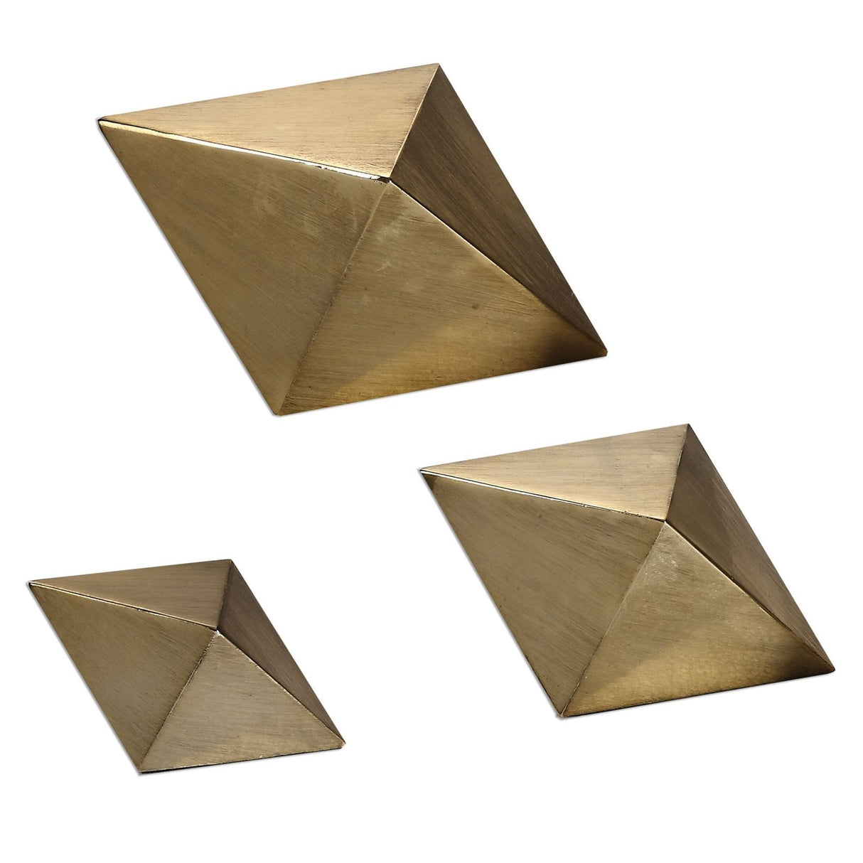 Uttermost Rhombus Champagne Accents - Set Of 3 - Home Elegance USA