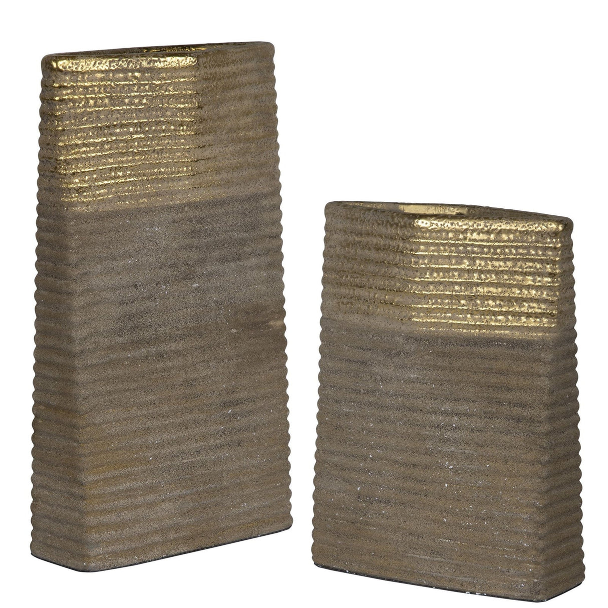 Uttermost Riaan Ribbed Vases - Set Of 2 - Home Elegance USA