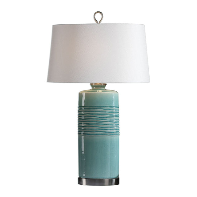 Uttermost Rila Distressed Teal Table Lamp - Home Elegance USA