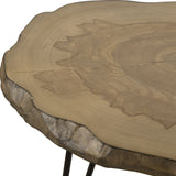 Uttermost Runay Wood Slab Side Table - Home Elegance USA