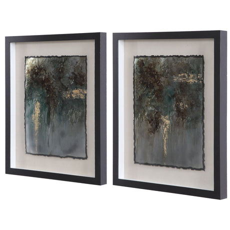 Uttermost Rustic Patina Framed Prints - Set Of 2 - Home Elegance USA