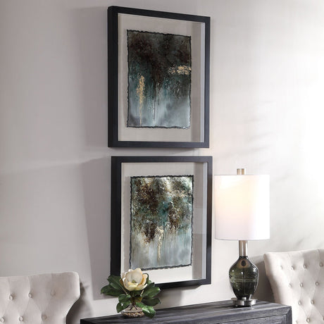 Uttermost Rustic Patina Framed Prints - Set Of 2 - Home Elegance USA