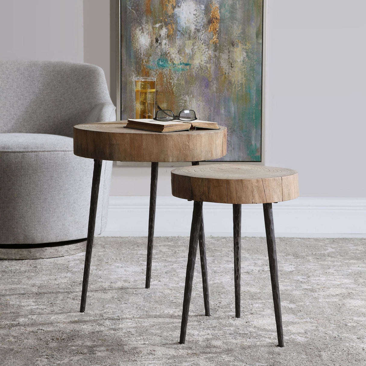 Uttermost Samba Wood Nesting Tables - Set Of 2 - Home Elegance USA