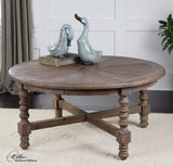 Uttermost Samuelle Wooden Coffee Table - Home Elegance USA