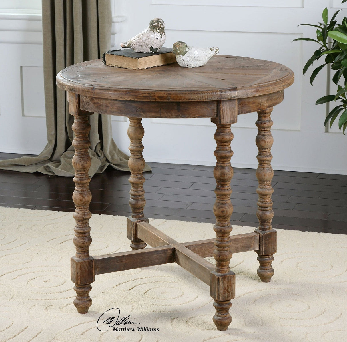 Uttermost Samuelle Wooden End Table - Home Elegance USA