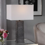 Uttermost Sanderson Metallic Charcoal Table Lamp - Home Elegance USA