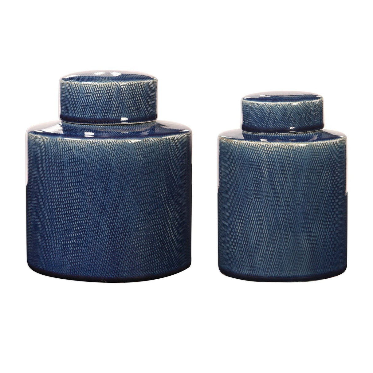 Uttermost Saniya Blue Containers - Set Of 2 - Home Elegance USA