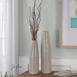 Uttermost Sara Textured Ceramic Vases - Set Of 2 - Home Elegance USA