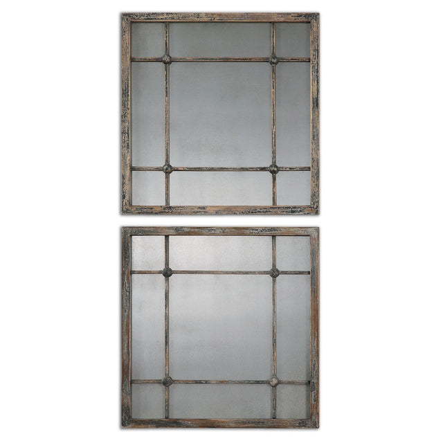 Uttermost Saragano Square Mirrors - Set Of 2 - Home Elegance USA