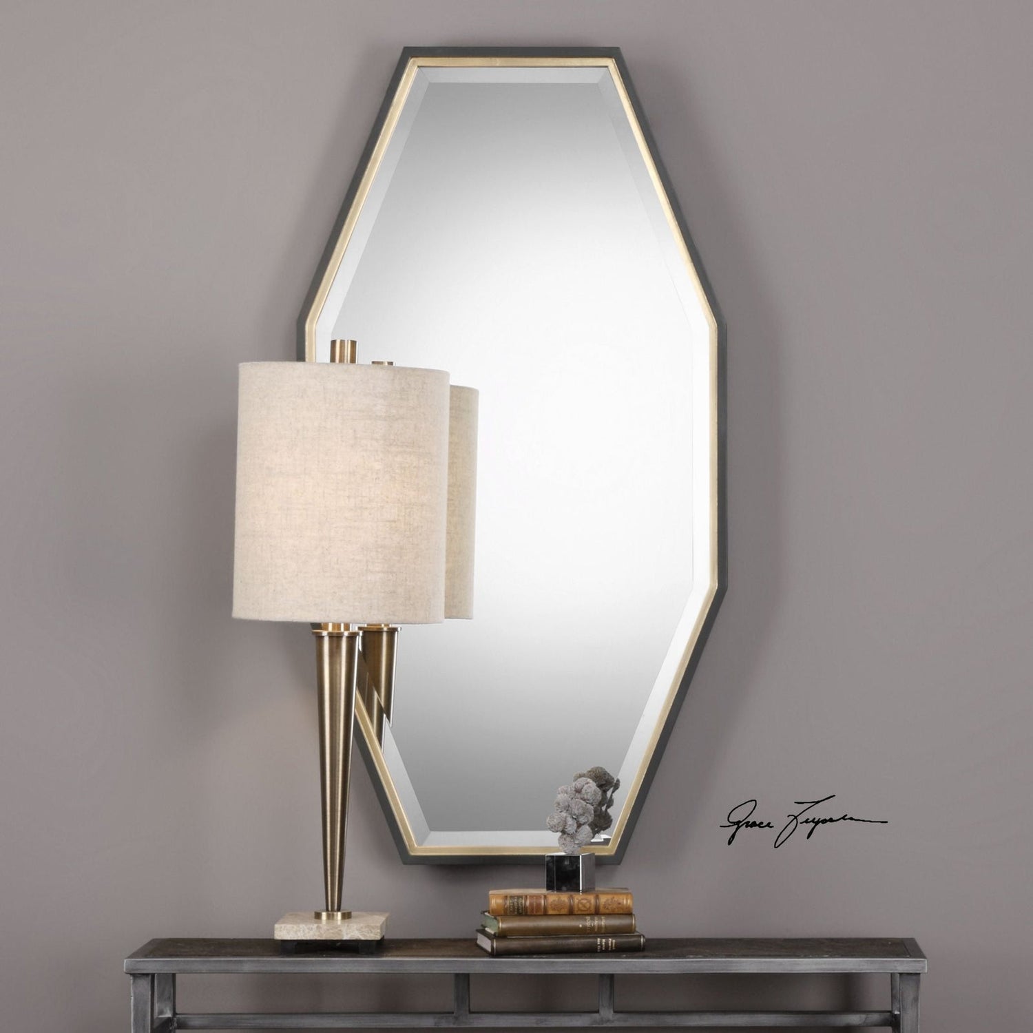Uttermost Savion Gold Octagon Mirror - Home Elegance USA