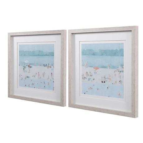 Uttermost Sea Glass Sandbar Framed Prints - Set Of 2 - Home Elegance USA