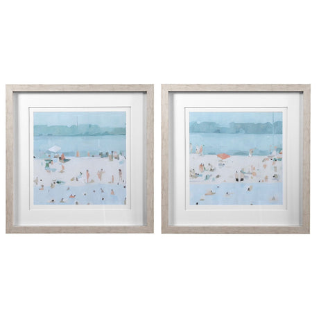 Uttermost Sea Glass Sandbar Framed Prints - Set Of 2 - Home Elegance USA