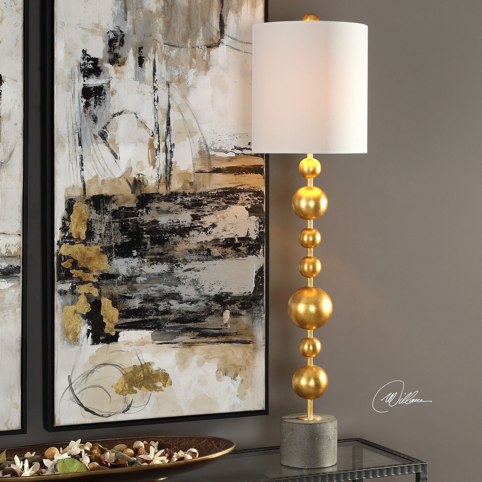 Uttermost Selim Gold Buffet Lamp - Home Elegance USA