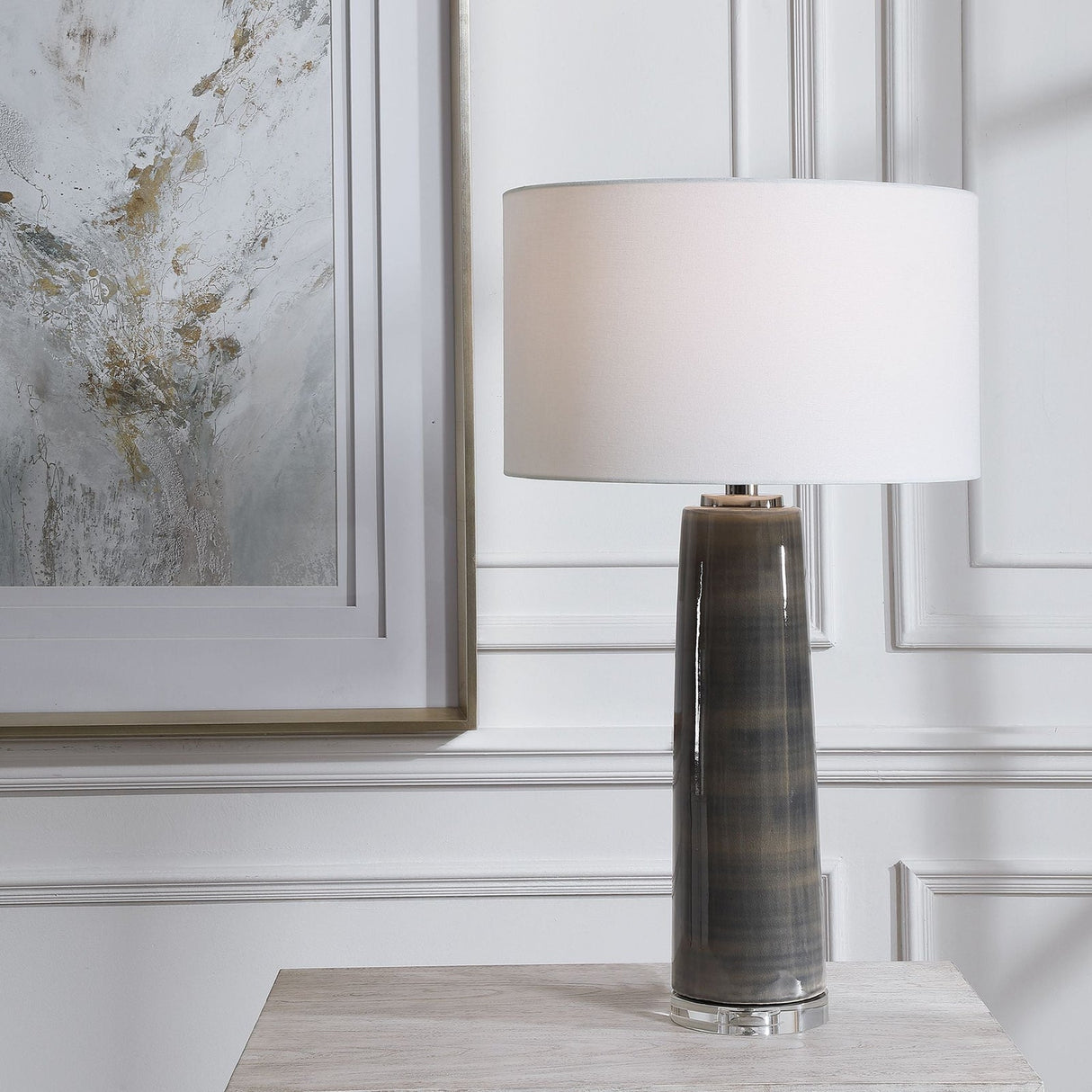 Uttermost Seurat Charcoal Table Lamp - Home Elegance USA