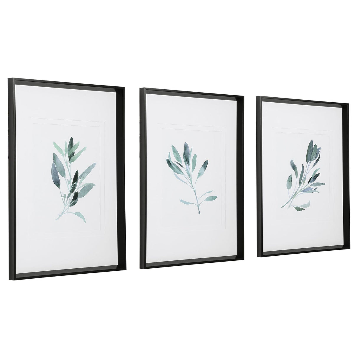 Uttermost Simple Sage Watercolor Prints - Set Of 3 - Home Elegance USA