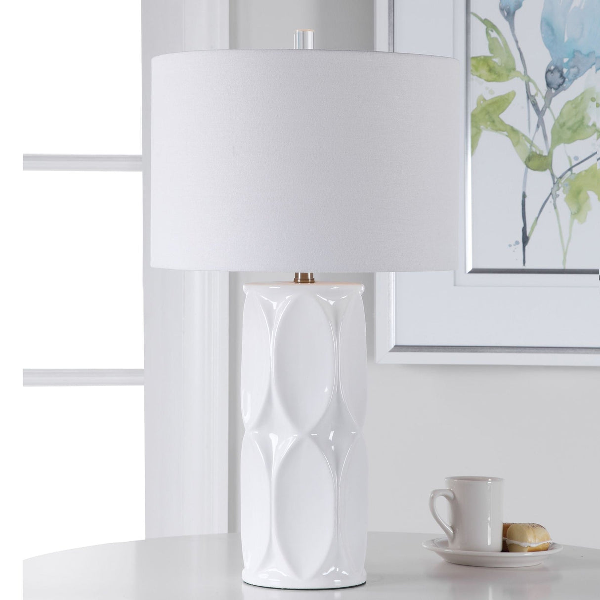 Uttermost Sinclair White Table Lamp - Home Elegance USA