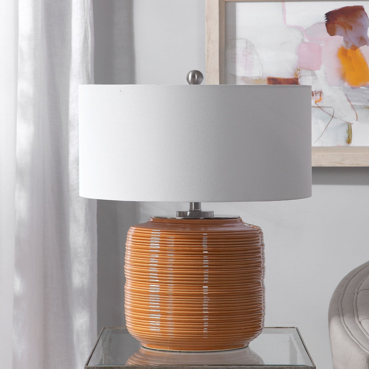 Uttermost Solene Orange Table Lamp - Home Elegance USA