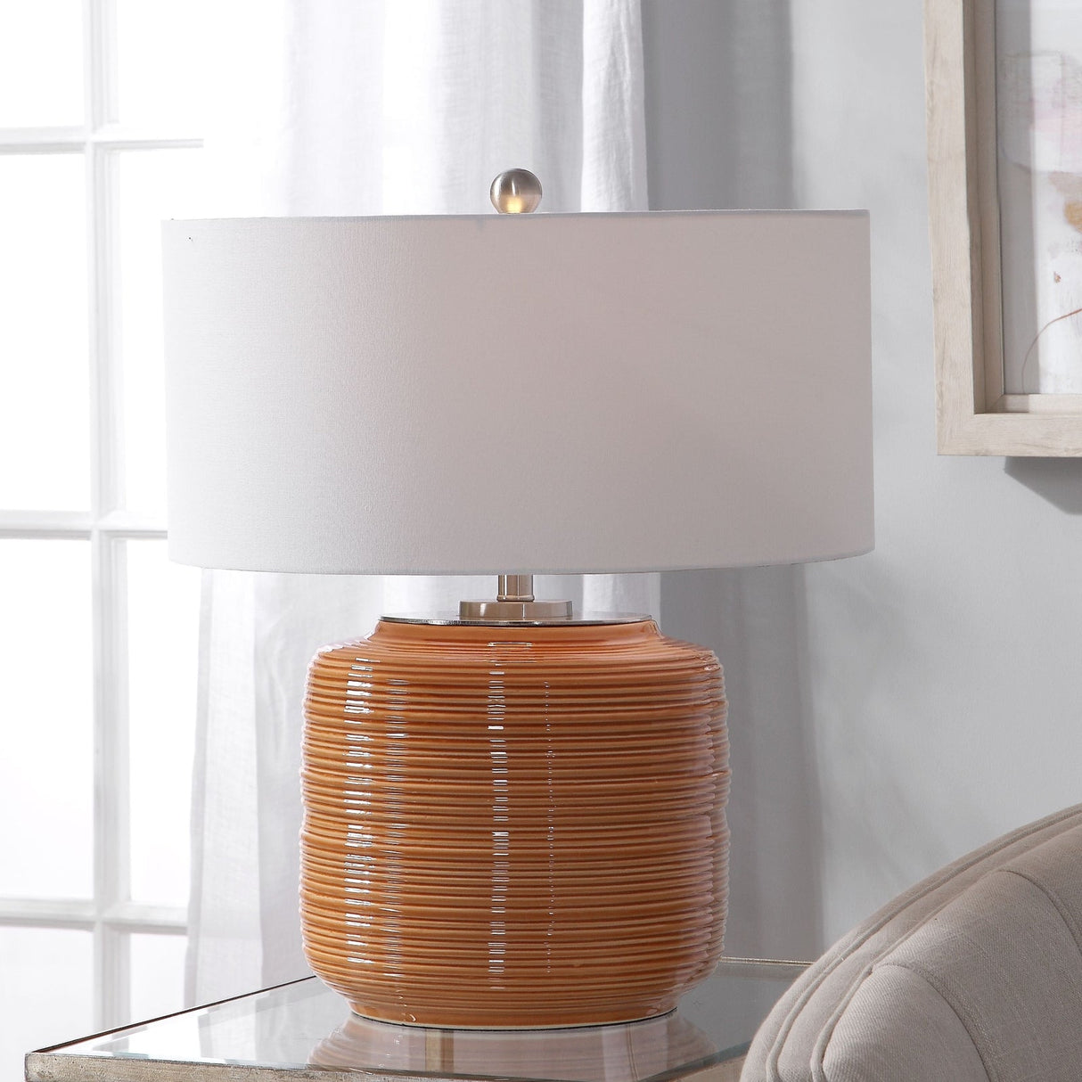 Uttermost Solene Orange Table Lamp - Home Elegance USA