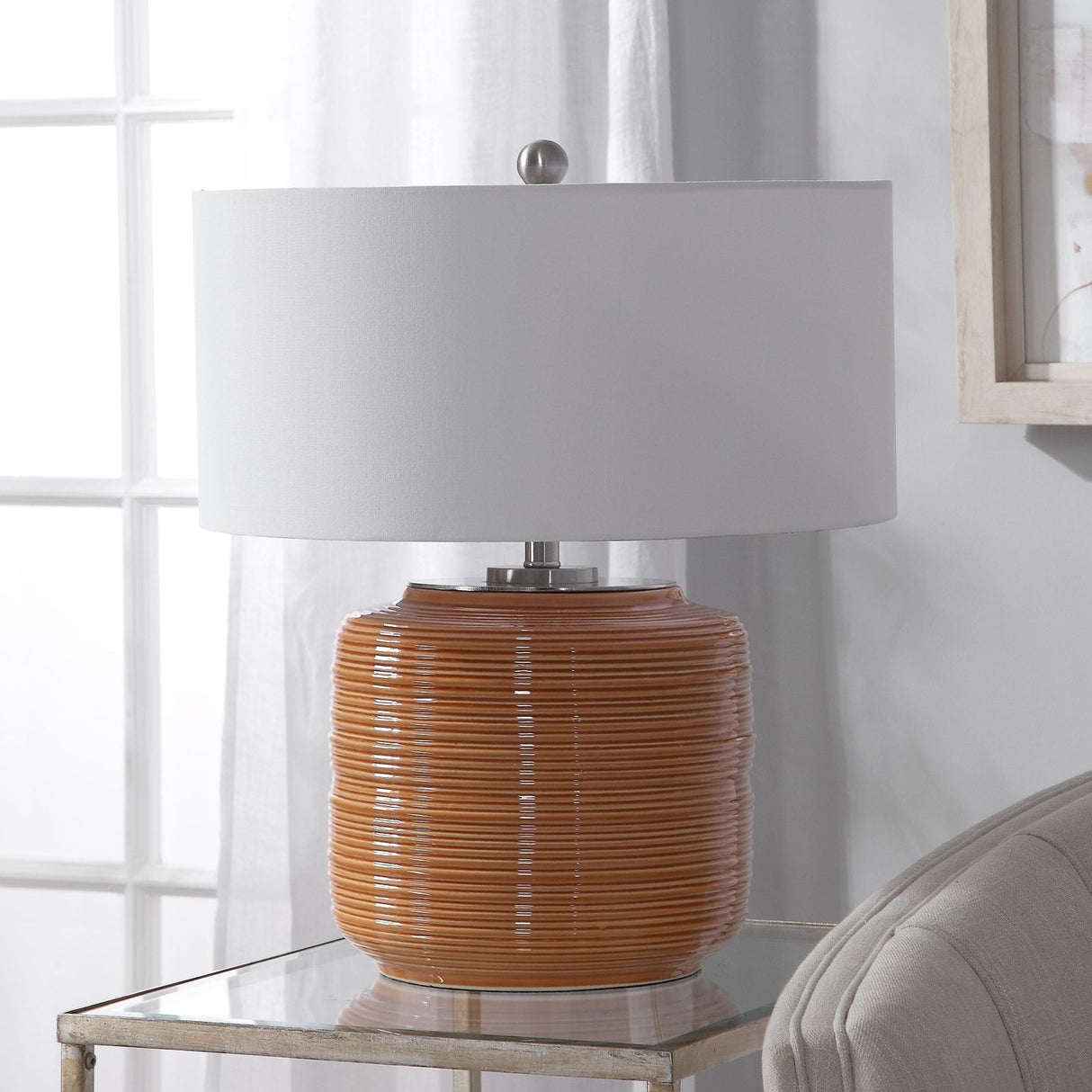 Uttermost Solene Orange Table Lamp - Home Elegance USA