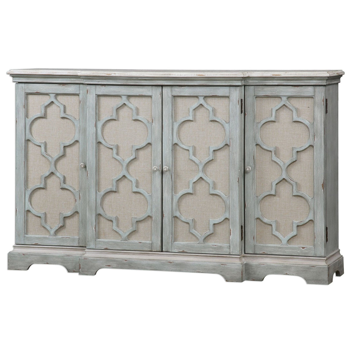 Uttermost Sophie 4 Door Grey Cabinet - Home Elegance USA