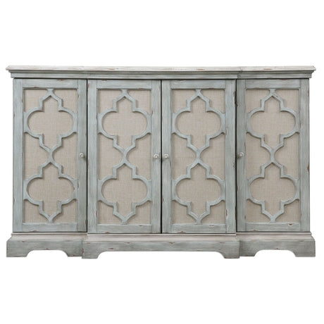 Uttermost Sophie 4 Door Grey Cabinet - Home Elegance USA