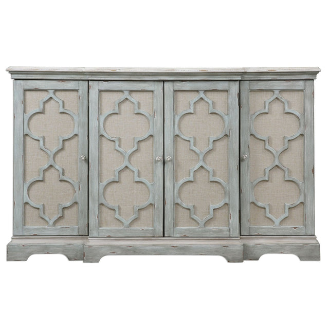 Uttermost Sophie 4 Door Grey Cabinet - Home Elegance USA