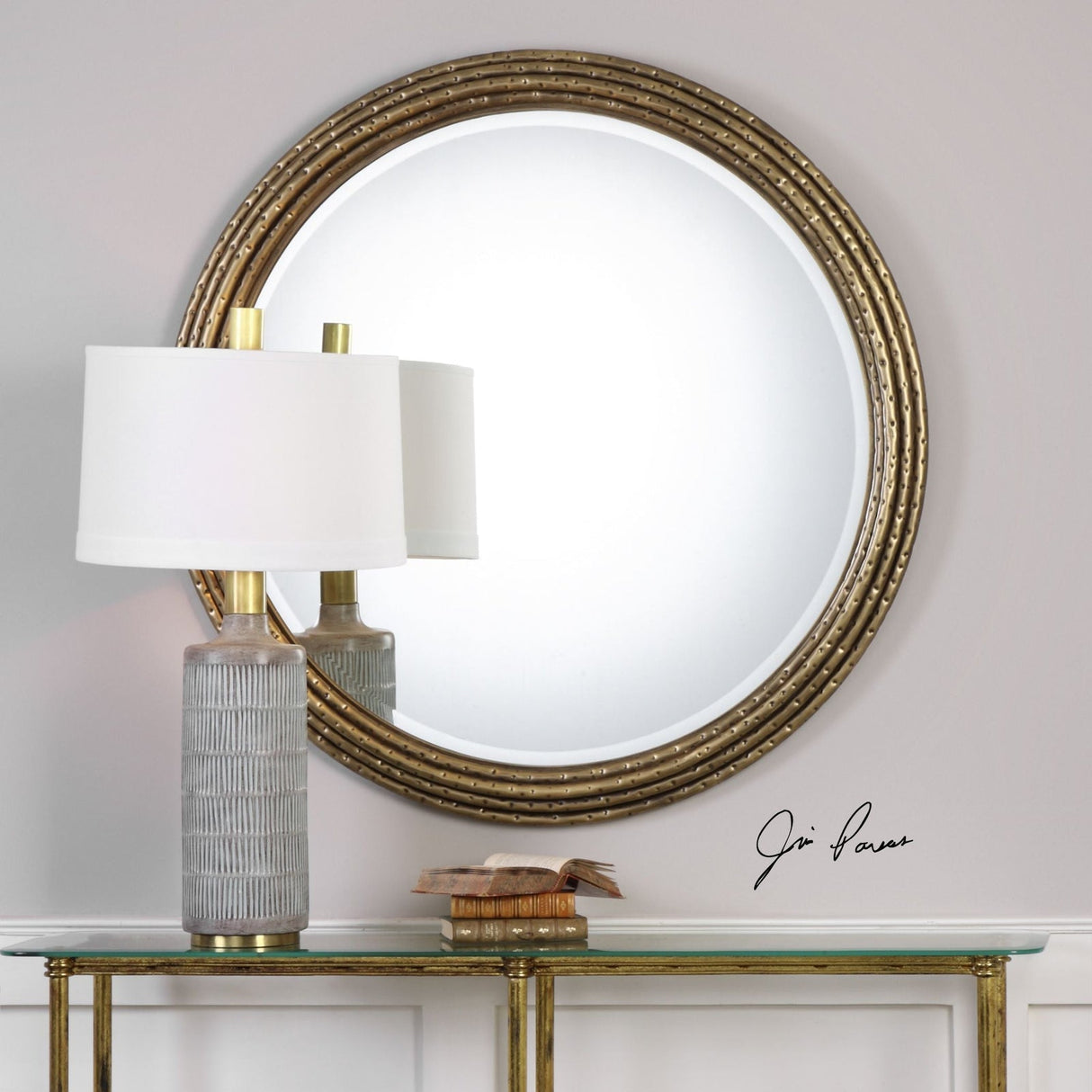 Uttermost Spera Round Gold Mirror - Home Elegance USA