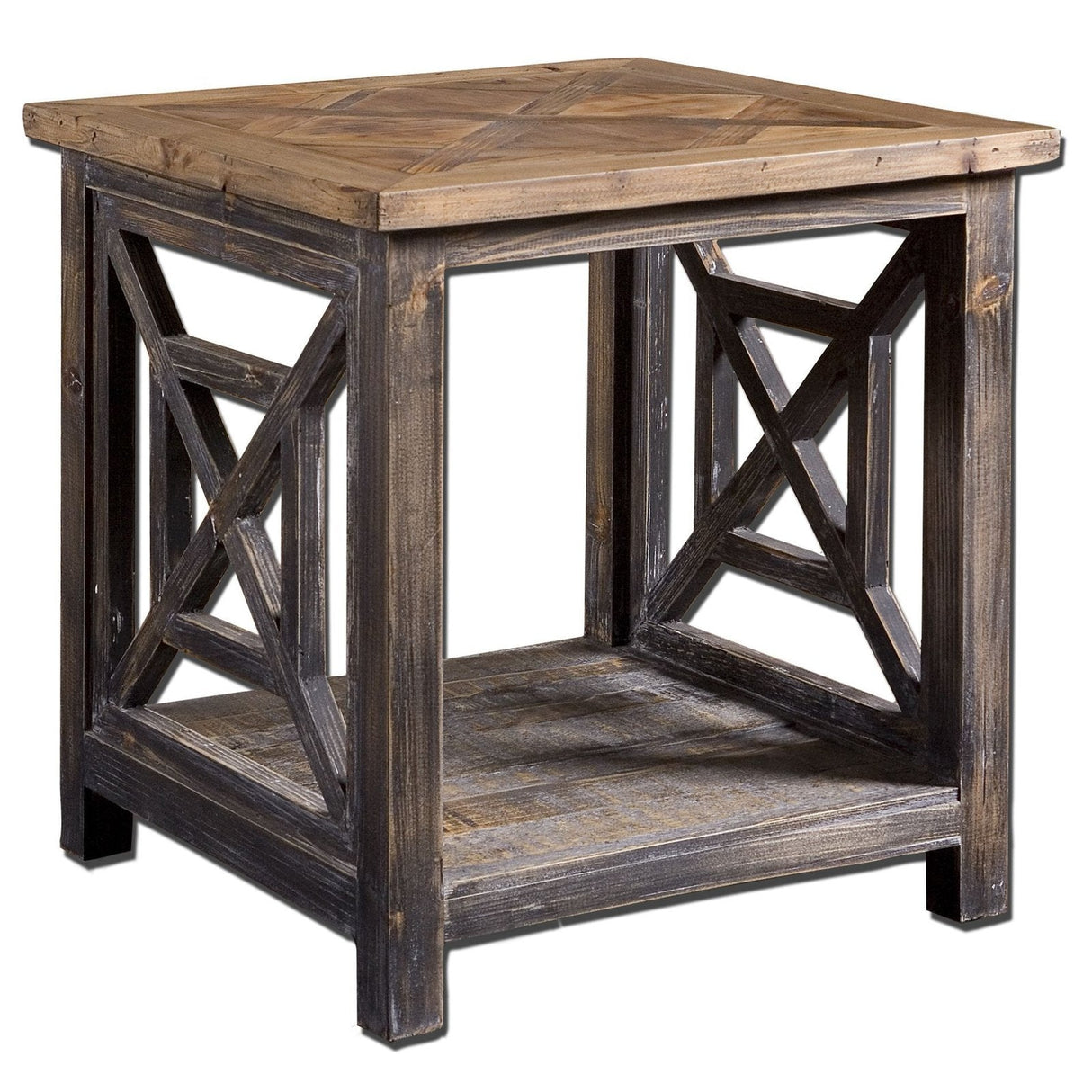 Uttermost Spiro Reclaimed Wood End Table - Home Elegance USA
