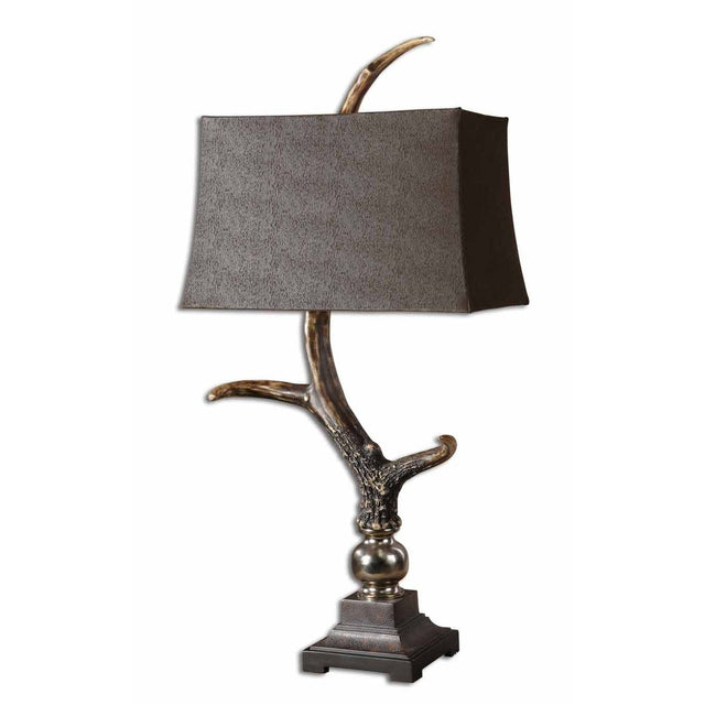 Uttermost Stag Horn Dark Shade Table Lamp - Home Elegance USA