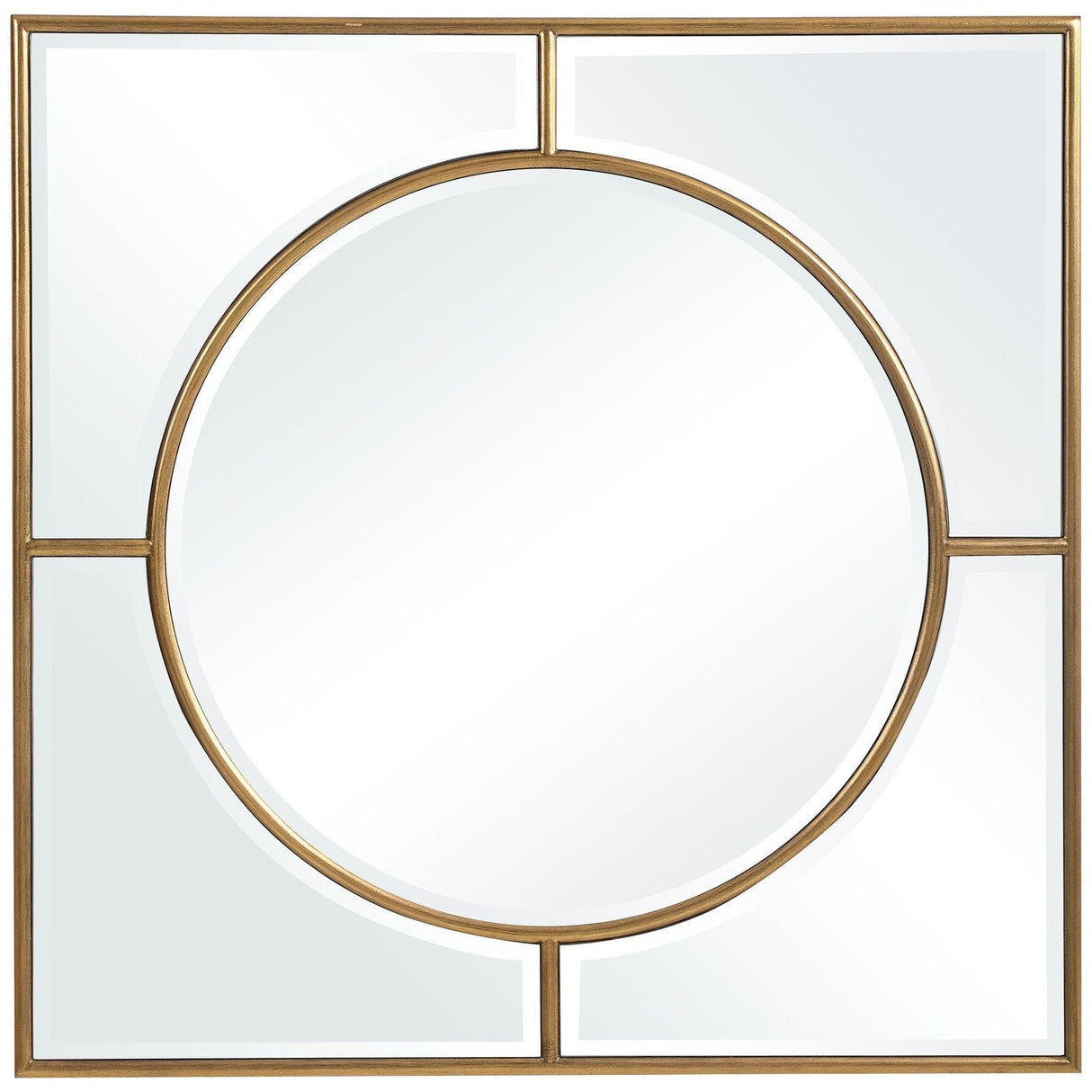 Uttermost Stanford Gold Square Mirror - Home Elegance USA