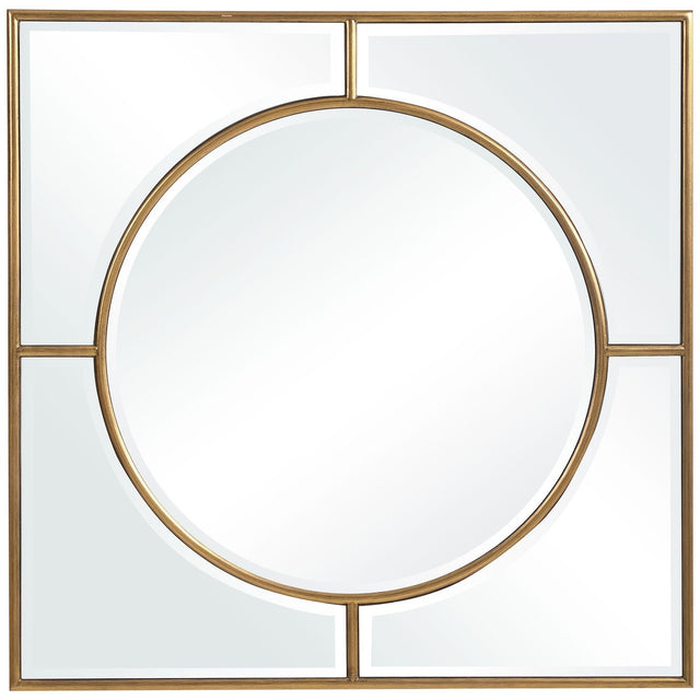 Uttermost Stanford Gold Square Mirror - Home Elegance USA