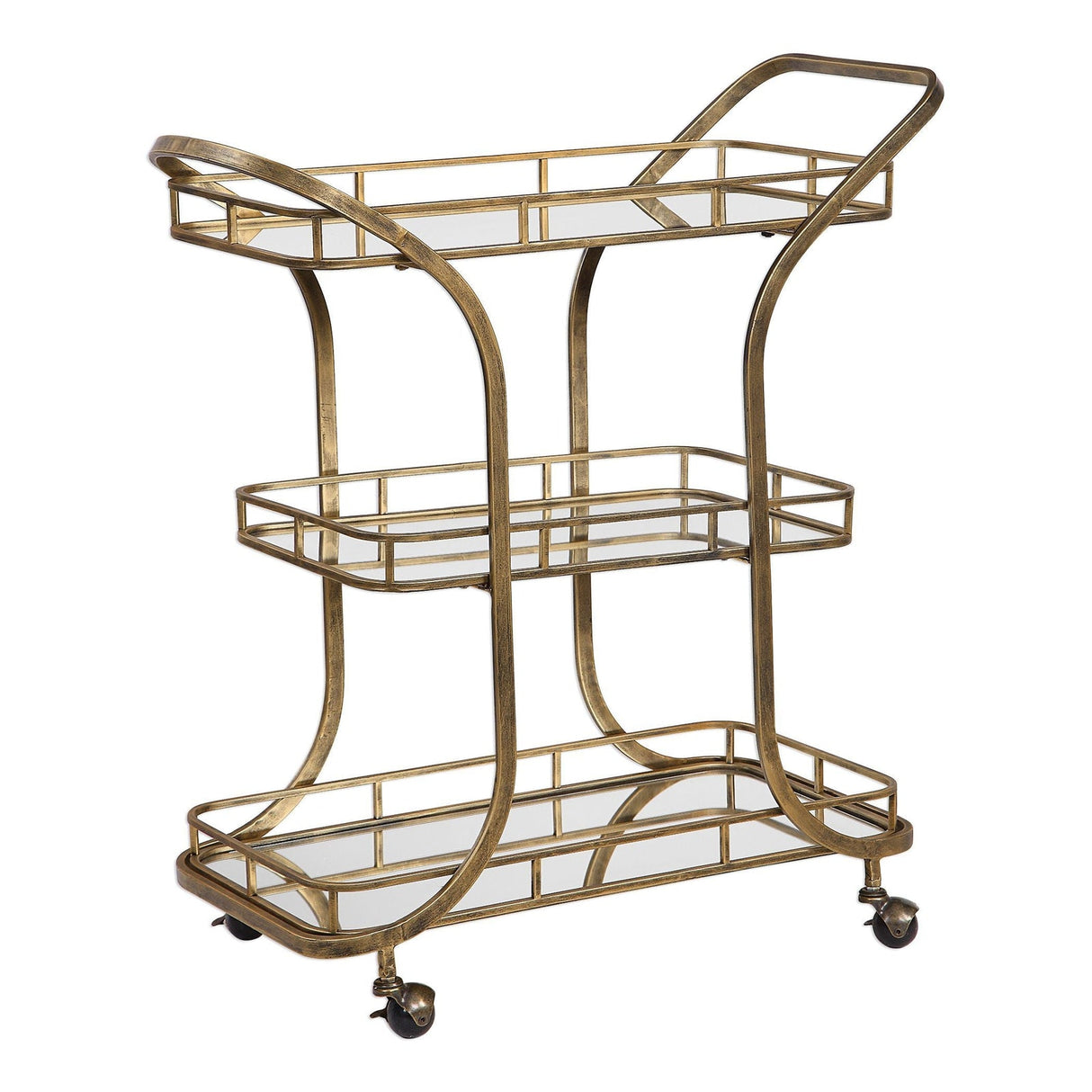 Uttermost Stassi Gold Serving Cart - Home Elegance USA