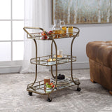 Uttermost Stassi Gold Serving Cart - Home Elegance USA