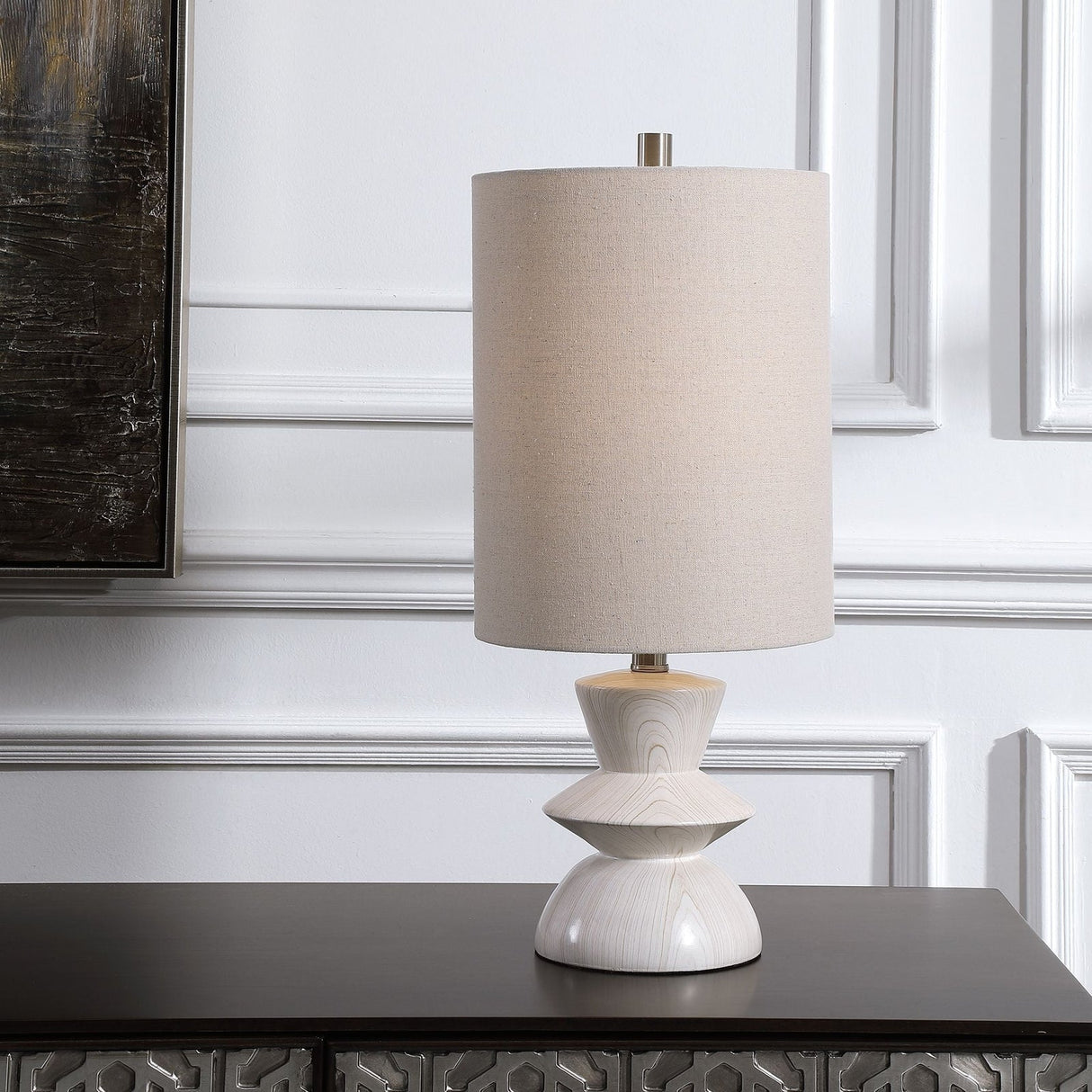 Uttermost Stevens Bleached Wood Buffet Lamp - Home Elegance USA