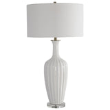 Uttermost Strauss White Ceramic Table Lamp - Home Elegance USA